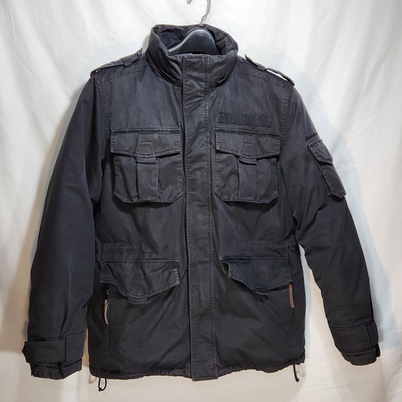 Vintage Eddie Bauer Jacket Mens Size Medium‎ Black Goose Down Parka Pockets